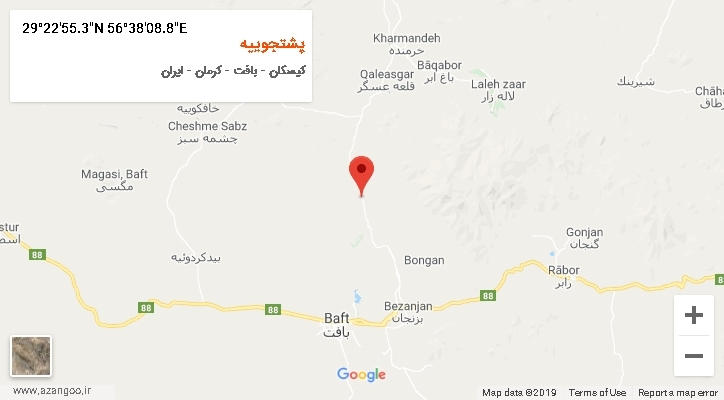 روستای پشتجوییه بر روی نقشه