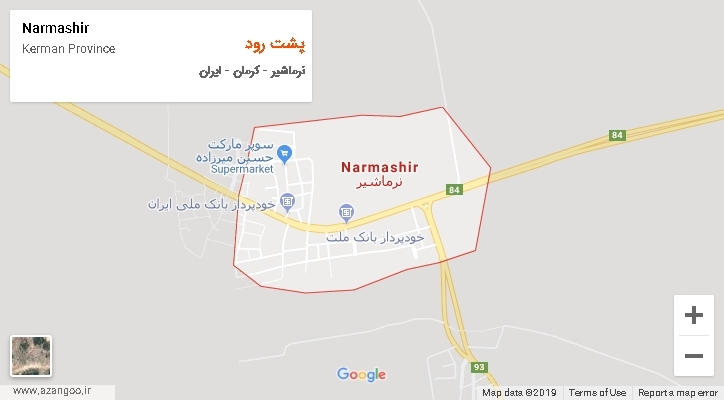 دهستان پشت رود بر روی نقشه