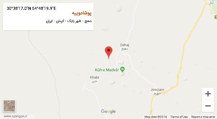 روستای پوشادوییه بر روی نقشه