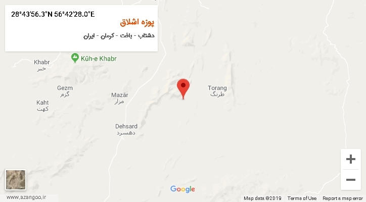 روستای پوزه اشلاق بر روی نقشه