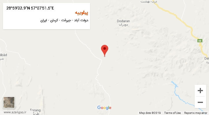 روستای پیلوییه بر روی نقشه
