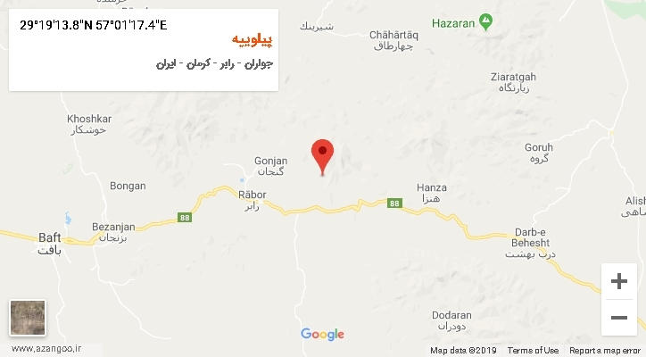 روستای پیلوییه بر روی نقشه