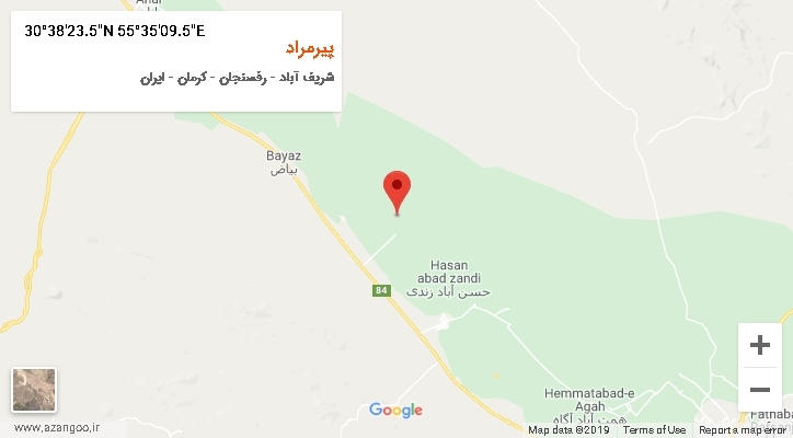 روستای پیرمراد بر روی نقشه