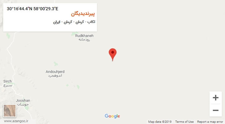 روستای پیرندیدیگان بر روی نقشه