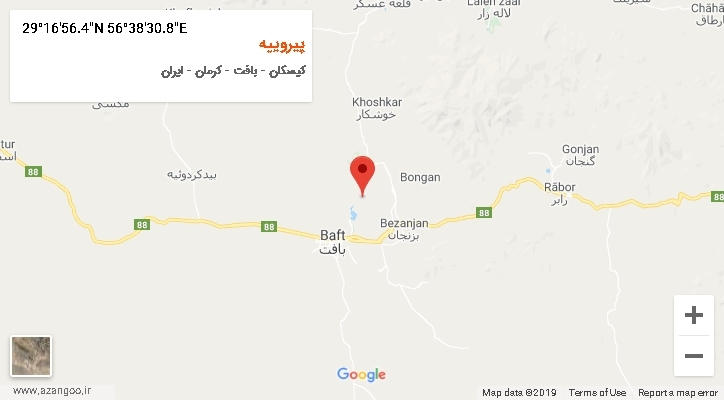 روستای پیروییه بر روی نقشه