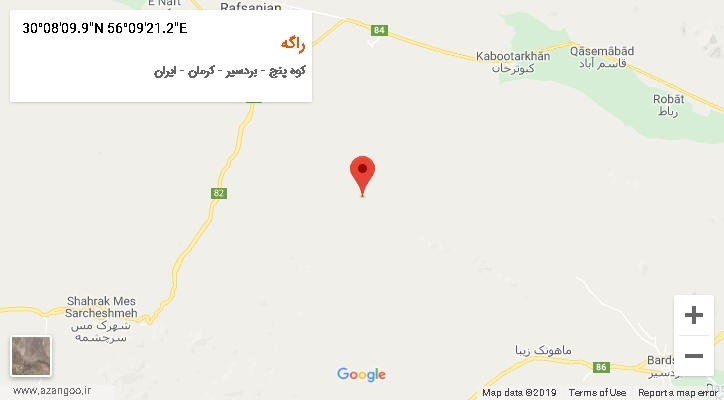 روستای راگه بر روی نقشه