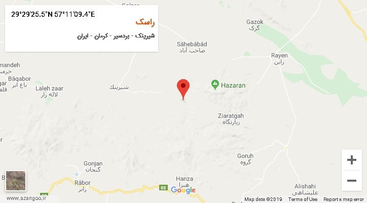 روستای راسک بر روی نقشه