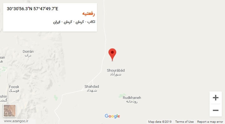 روستای رفعتیه بر روی نقشه