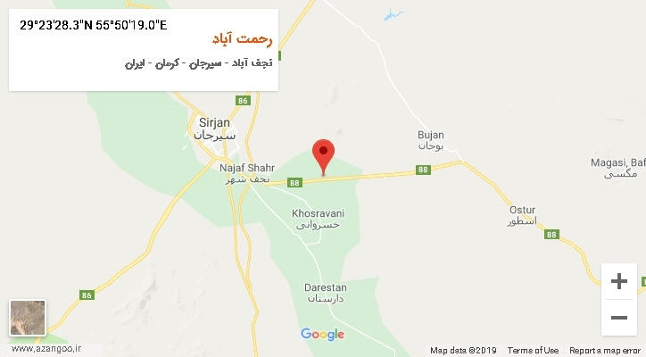 روستای رحمت آباد بر روی نقشه
