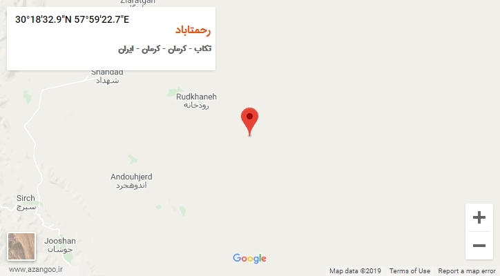 روستای رحمتاباد بر روی نقشه