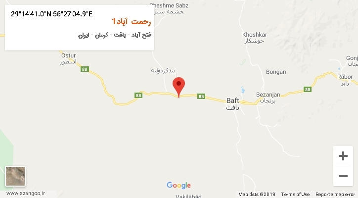 روستای رحمت آباد1 بر روی نقشه