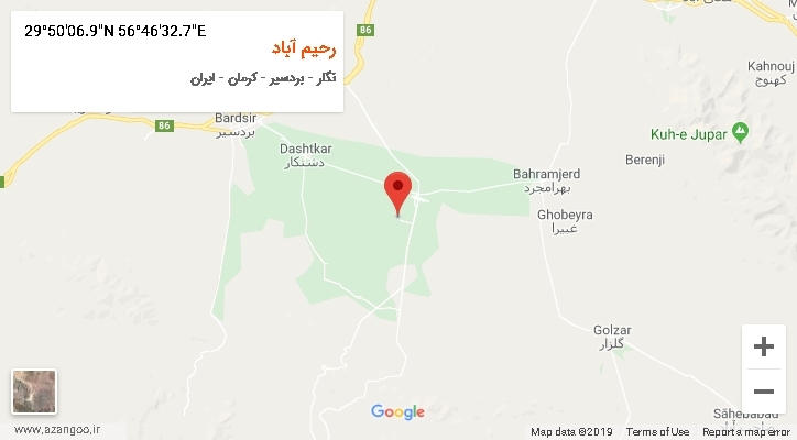 روستای رحیم آباد بر روی نقشه
