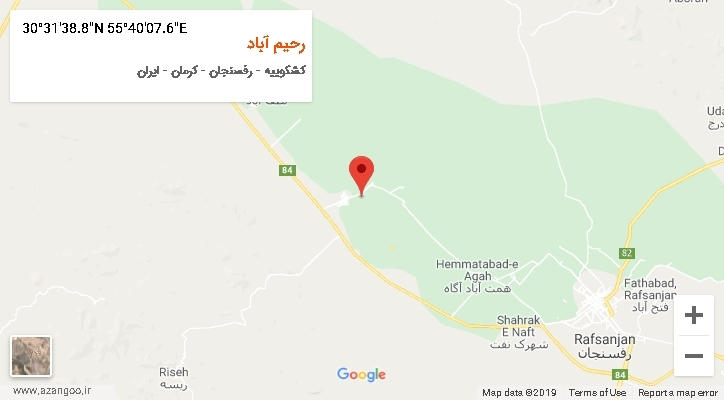 روستای رحیم آباد بر روی نقشه