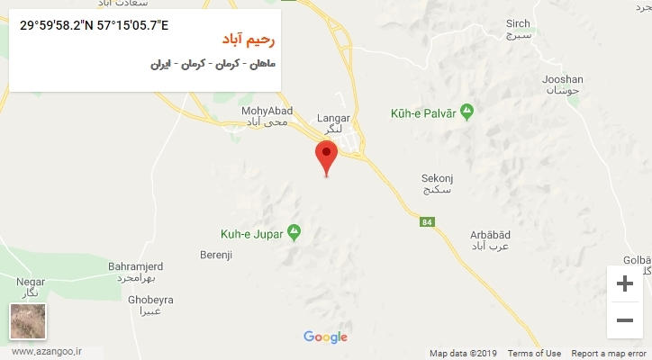 روستای رحیم آباد بر روی نقشه