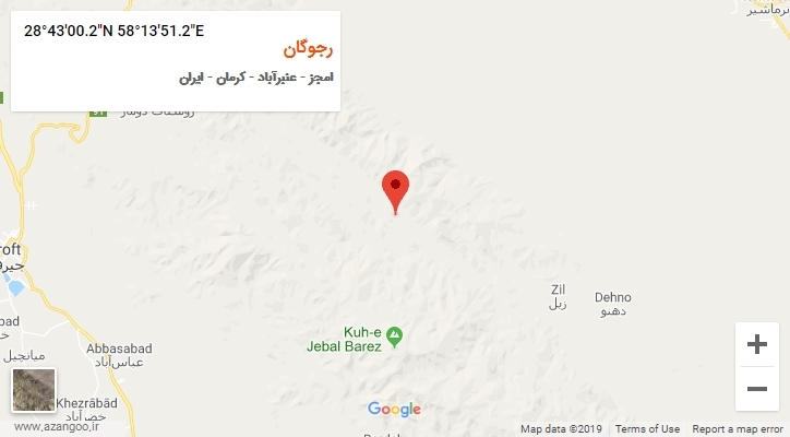 روستای رجوگان بر روی نقشه