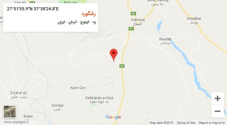 روستای رشگورد بر روی نقشه