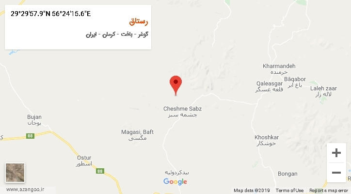 روستای رستاق بر روی نقشه