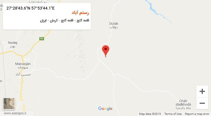 روستای رستم آباد بر روی نقشه