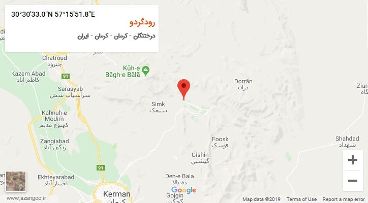 روستای رودگردو بر روی نقشه