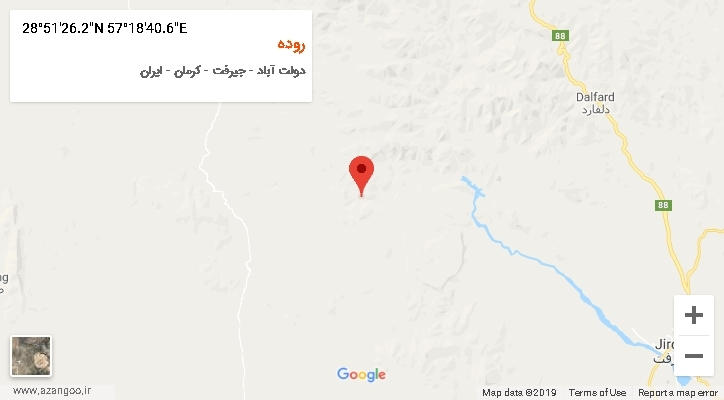 روستای روده بر روی نقشه
