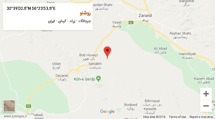 روستای روشنو بر روی نقشه