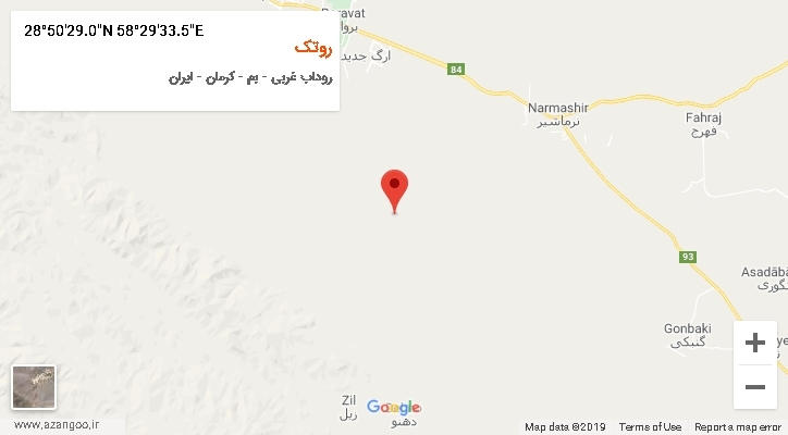 روستای روتک بر روی نقشه