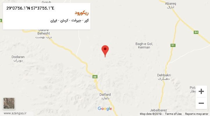 روستای ریکورود بر روی نقشه