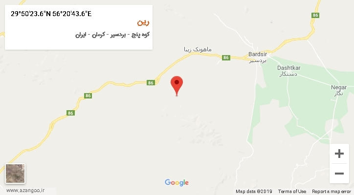 روستای رین بر روی نقشه