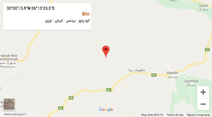 روستای ریزو بر روی نقشه