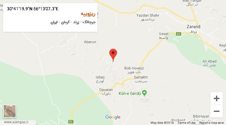 روستای ریزوییه بر روی نقشه