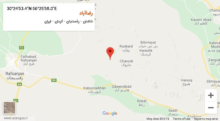 روستای رضاآباد بر روی نقشه