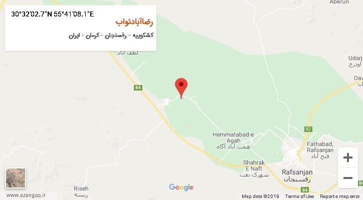 روستای رضاآبادنواب بر روی نقشه