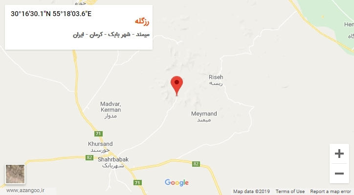روستای رزگله بر روی نقشه