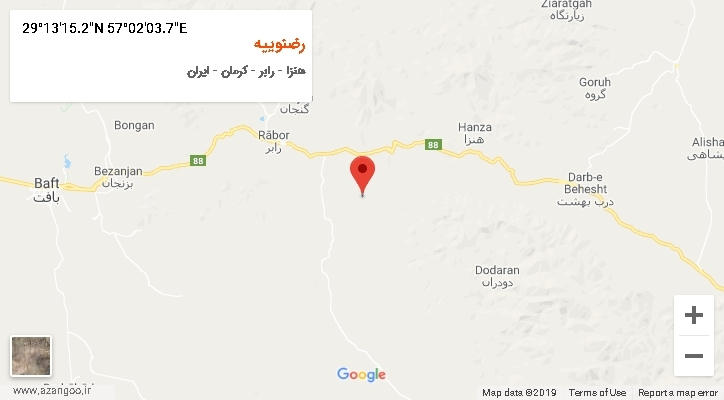 روستای رضنوییه بر روی نقشه