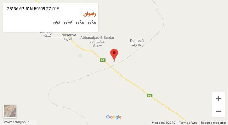 روستای رضوان بر روی نقشه