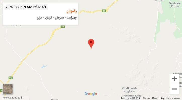 روستای رضوان بر روی نقشه