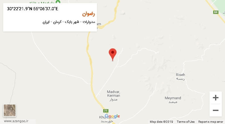 روستای رضوان بر روی نقشه