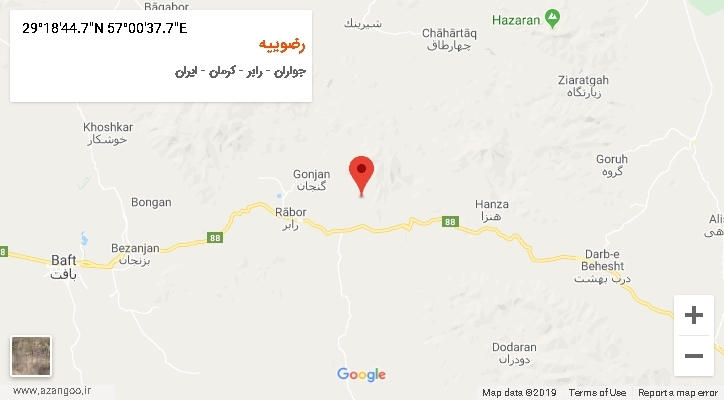 روستای رضوییه بر روی نقشه