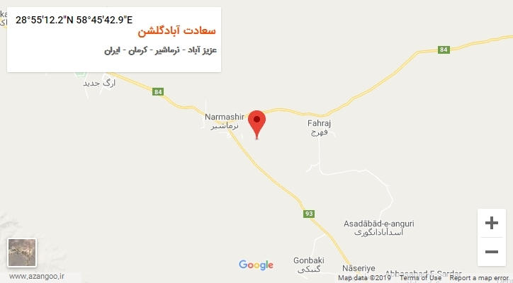 روستای سعادت آبادگلشن بر روی نقشه