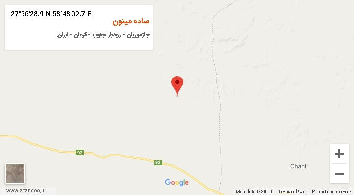 روستای ساده میتون بر روی نقشه