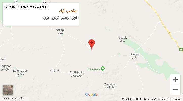 روستای صاحب آباد بر روی نقشه