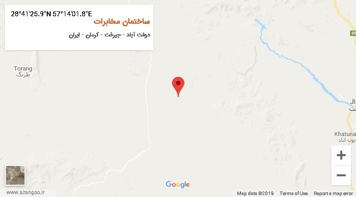 روستای ساختمان مخابرات بر روی نقشه