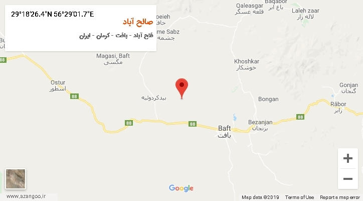 روستای صالح آباد بر روی نقشه