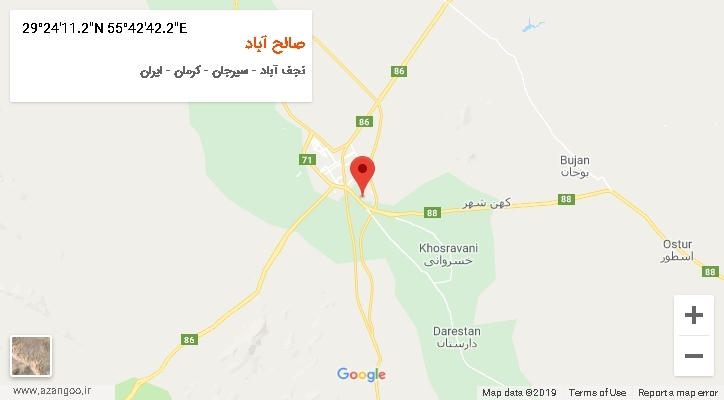 روستای صالح آباد بر روی نقشه