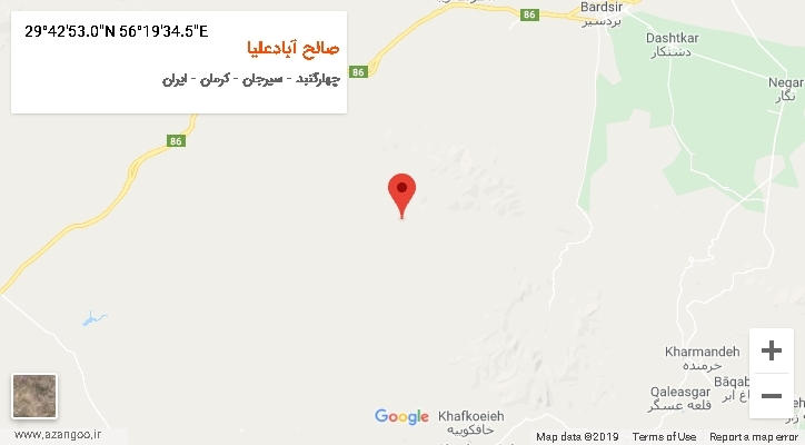 روستای صالح آبادعلیا بر روی نقشه