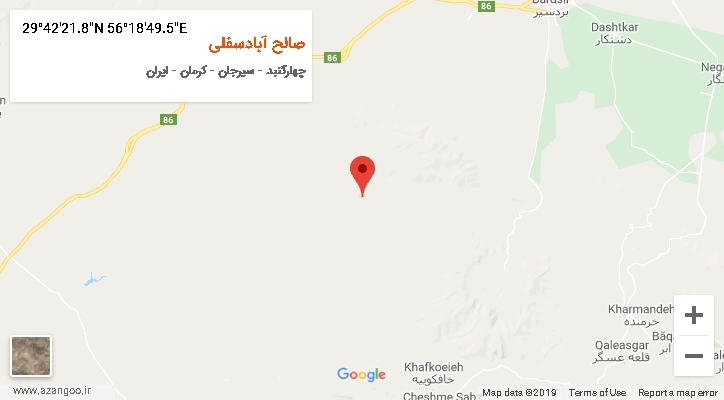 روستای صالح آبادسفلی بر روی نقشه