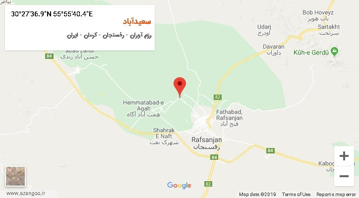 روستای سعیدآباد بر روی نقشه