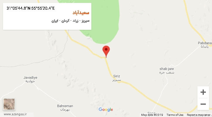 روستای سعیدآباد بر روی نقشه