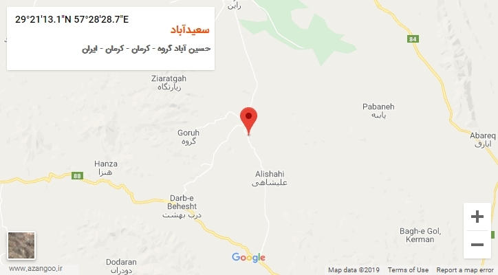 روستای سعیدآباد بر روی نقشه
