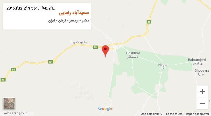 روستای سعیدآباد رضایی بر روی نقشه